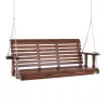 Veranda hintaágy cédrusfából 1702x710x600 mm 2–3 személyes, 400 kg teherbírású prémium kerti hinta barna