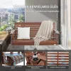 Veranda hintaágy cédrusfából 1702x710x600 mm 2–3 személyes, 400 kg teherbírású prémium kerti hinta barna