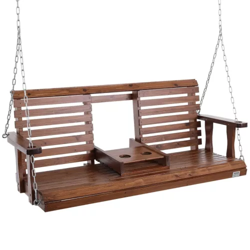 Veranda hintaágy fából 1523x710x600 mm  2–3 személyes, prémium kültéri hinta 400 kg teherbírással
