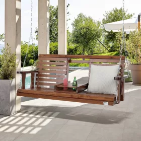   Veranda hintaágy fából 1523x710x600 mm  2–3 személyes, prémium kültéri hinta 400 kg teherbírással