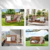 Veranda hintaágy fából 1523x710x600 mm  2–3 személyes, prémium kültéri hinta 400 kg teherbírással