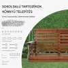 Veranda hintaágy fából 1523x710x600 mm  2–3 személyes, prémium kültéri hinta 400 kg teherbírással