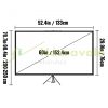 Projection screen 133x76 cm stand mobile projector screen 4K HD projector screen foldable 