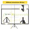 Projection screen 133x76 cm stand mobile projector screen 4K HD projector screen foldable 