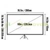 Projection screen 200x113 cm stand mobile projector screen 4K HD projector screen foldable 