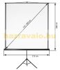 Projection screen 203x203cm stand mobile projector screen can be folded