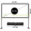 Projection screen 226x140 cm with stand mobile projector screen 4K HD portable movie screen