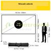 Projection screen 347x202 cm with stand mobile projector screen 4K HD portable movie screen