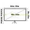 Projection screen 227x127 cm stand mobile projector screen 4K HD projector screen foldable 