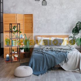   6 polcos virágtartó állvány fém keretes növénytartó fekete-barna virágpolc