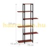 6-shelf flower stand metal frame plant holder black-brown flower shelf