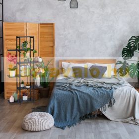   6 polcos virágtartó állvány fém keretes növénytartó fekete virágpolc