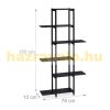 6 shelf flower stand metal frame plant holder black flower shelf