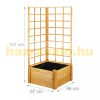 Wooden flower box 151x67x66 cm planter box with lattice wall, wooden plant runner