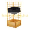 Wooden flower box 151x67x66 cm planter box with lattice wall, wooden plant runner