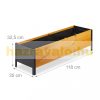 Flower box wooden flower box 32x118x35 cm 80 liter outdoor planter box