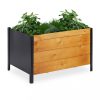 Flower box wooden flower box 48x78x51 cm 140 liter outdoor planter box