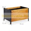 Flower box wooden flower box 48x78x51 cm 140 liter outdoor planter box