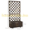 Wooden flower box 72x31x149 cm with flower grid, wooden planter planter box