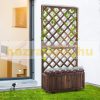 Wooden flower box 72x31x149 cm with flower grid, wooden planter planter box