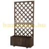 Wooden flower box 72x31x149 cm with flower grid, wooden planter planter box