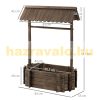 Flower box garden decor well 93x55x137 cm wooden planter box