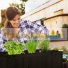 Flower box wooden flower box 80x74x38 cm white 60 liter outdoor planter box