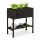 Flower box wooden flower box 80x74x38 cm black 60 liter outdoor planter box