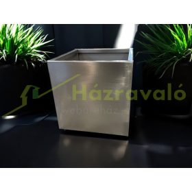 Virágtartó láda L rozsdamentes acélból 50x50x50 cm-es 