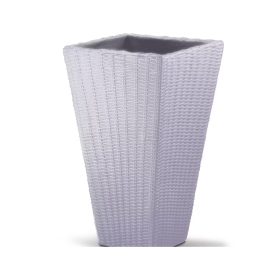   Polyrattan virágláda homok színben 70x40x40 cm polirattan virágcserép virágtartó