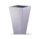 Polyrattan flower box in sand color 70x40x40 cm polyrattan flower pot flower holder