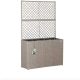 Polyrattan flower box with plant runner grid in cream color polyrattan flower pot 3 parts