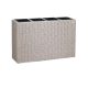 Polyrattan flower box in cream color 95x27x60 cm 4-part polyrattan flower pot 