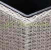 Polyrattan flower box in cream color 95x27x60 cm 4-part polyrattan flower pot 