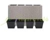 Polyrattan flower box in cream color 95x27x60 cm 4-part polyrattan flower pot 