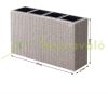 Polyrattan flower box in cream color 95x27x60 cm 4-part polyrattan flower pot 