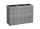 Polyrattan flower box in gray color 83x30.5x60 cm polyrattan flower pot 3 parts