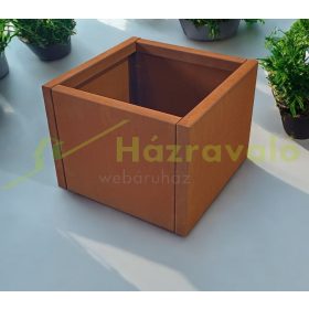 Virágtartó láda S CORTEN acélból 39x39x30 cm-es 