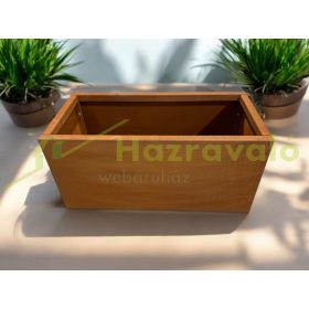 Virágtartó láda XL CORTEN acélból 80x38x38cm-es 