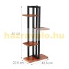 Indoor plant stand black-brown flower stand 4-shelf flower ladder