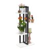 Indoor plant stand black and white flower stand 4-shelf flower ladder