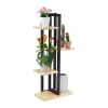 Indoor plant stand black-natural flower stand 4-shelf flower ladder