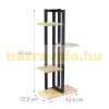 Indoor plant stand black-natural flower stand 4-shelf flower ladder