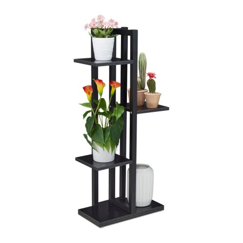 Indoor plant stand black flower stand 4 shelves flower ladder