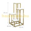 Indoor flower stand flower staircase with 4 shelves flower stand gold steel frame with marbled shelves