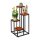 Indoor flower stand black and brown flower staircase with 4 shelves flower stand