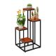 Indoor flower stand black and brown flower staircase with 4 shelves flower stand