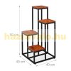 Indoor flower stand black and brown flower staircase with 4 shelves flower stand