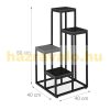 Indoor flower stand black flower staircase with 4 shelves flower stand