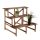 Indoor and outdoor flower stand, wooden flower shelf, three-level plant ladder, 100x80x80 cm